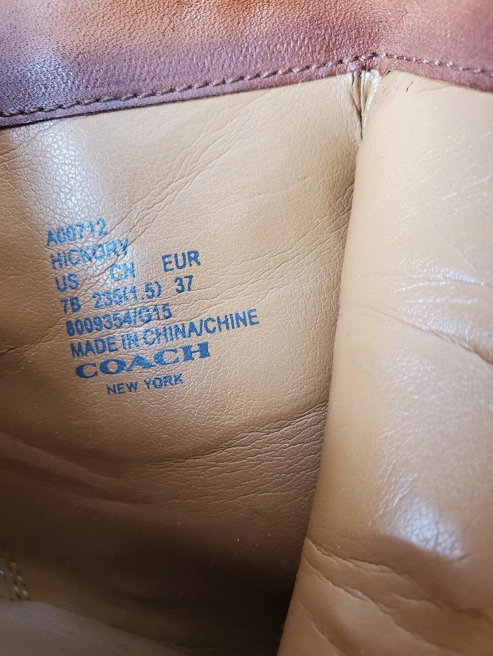Coach Hickory Studded Leather Ankle Bootie 7B Tan Western Boho